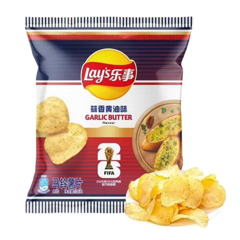 蒜香黄油味的薯片